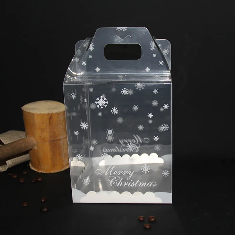 Прозрачная упаковочная коробка для шоколадного домика 100 шт. 15*15*18 см торта