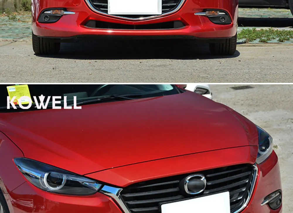 KOWELL автомобильный Стайлинг для Mazda 3 фары Мазда 3 Axela светодиодный фонарь DRL Bi Xenon объектив Высокий Низкий луч парковка