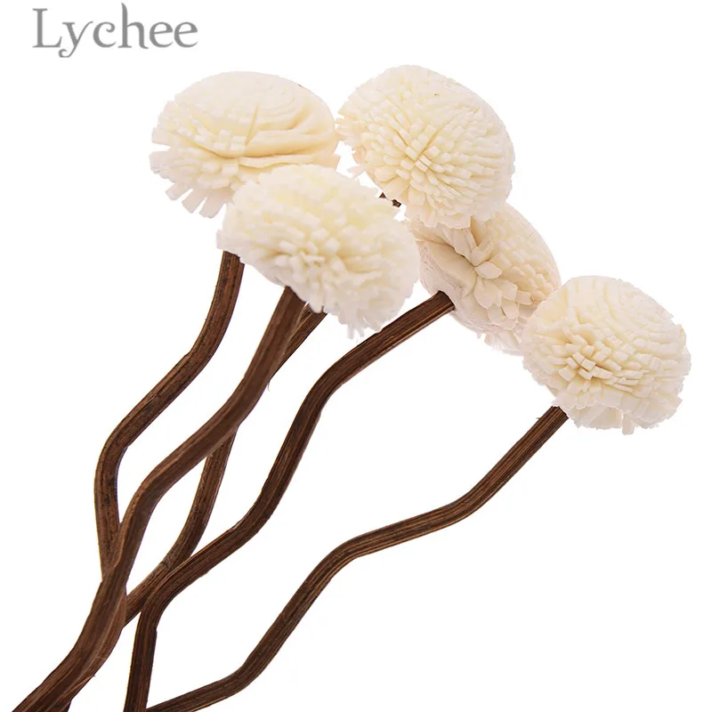 Lychee 5 шт. ромашка волнистый рассеиватель из ротанга палочка благовония Ароматические Замена благовония дома гостиной Ароматерапия