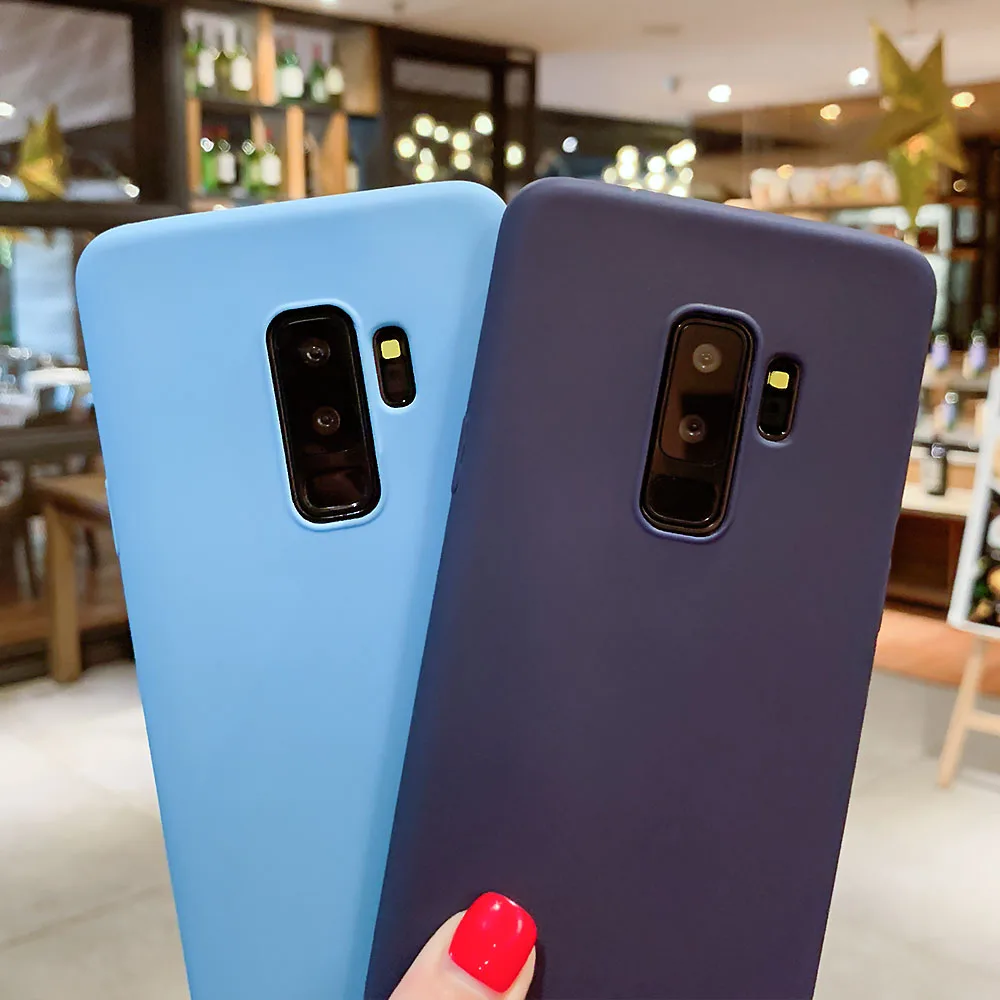 Матовый чехол конфетного цвета для samsung Galaxy S8 S9 плюс A7 2018 S10 рlus Lite силиконовые