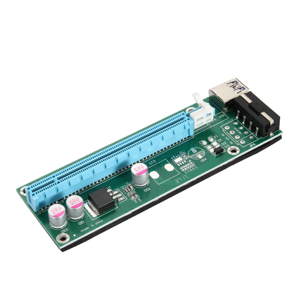 USB 3 0 PCI E Express 1X до 16X удлинитель Riser Card адаптер питания BTC кабель для Биткоин HSJ 19| |