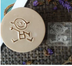 size3x3cm Детское натуральное мыло ручной работы акриловое уплотнение Мини DIY натуральный органический стеклянный штамп - Цвет: size3x3cm