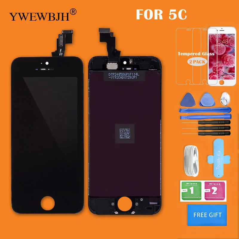 YWEWBJH AAA ЖК экран для iPhone 5C дисплей Сенсорная сборка дигитайзер стекло без битых