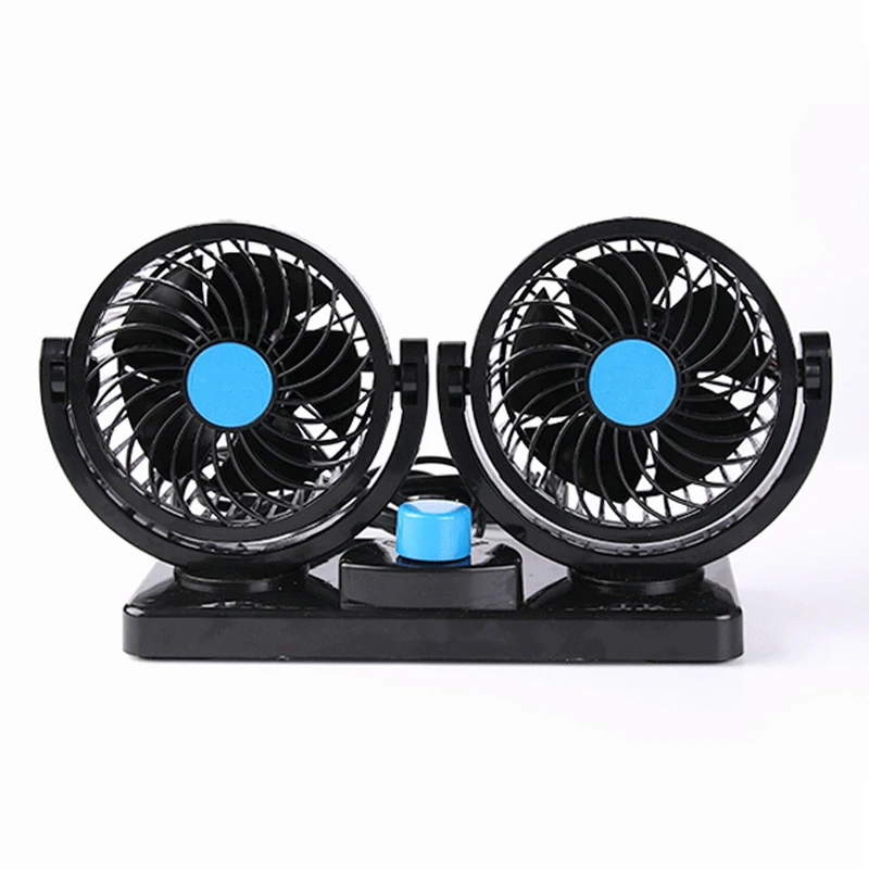 12V/24V Car Air Conditioner Fan Portable Ventilateur Mini Fan Silent 360 Degree Rotating Adjustable Car Air Cooling Fan Blower