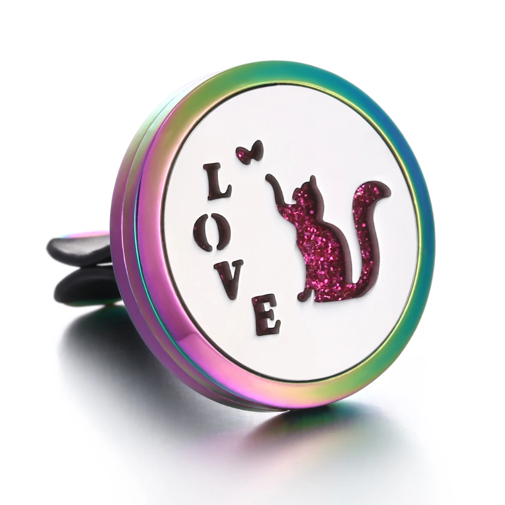 6 Aromatherapy Jewelry Car Air Freshener Tree of Life Paw Magnetic Essential Oil Diffuser Vent Clip Aromatherapy Perfume Locket - Окраска металла: 6