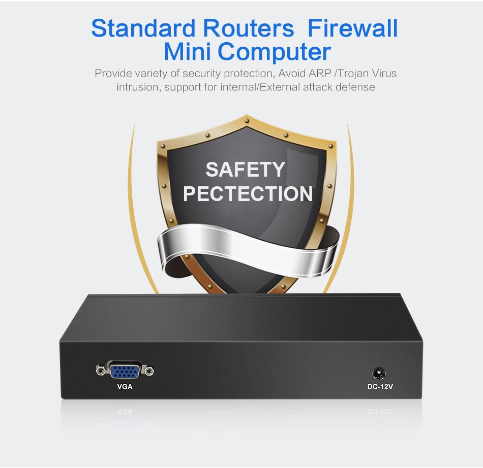 Четырехъядерный процессор Intel Celeron 1037U брандмауэр прибор 6 LAN Intel i211AT Gigabit Ethernet RJ45 VGA 2xusb 3,0 Pfsense фрезерный станок с ЧПУ мини ПК