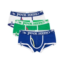 pink heroes 3pcslot men underwear boxers cartoon printed cotton boxer mens underwear brand u pouch men flat foot boxer shorts