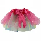 Новинка; Юбка-пачка; От 3 до 8 лет для маленьких девочек; Мини-юбка принцессы; Вечерние фатиновые юбки радужной расцветки для танцев; Одежда для девочек; Одежда для детей