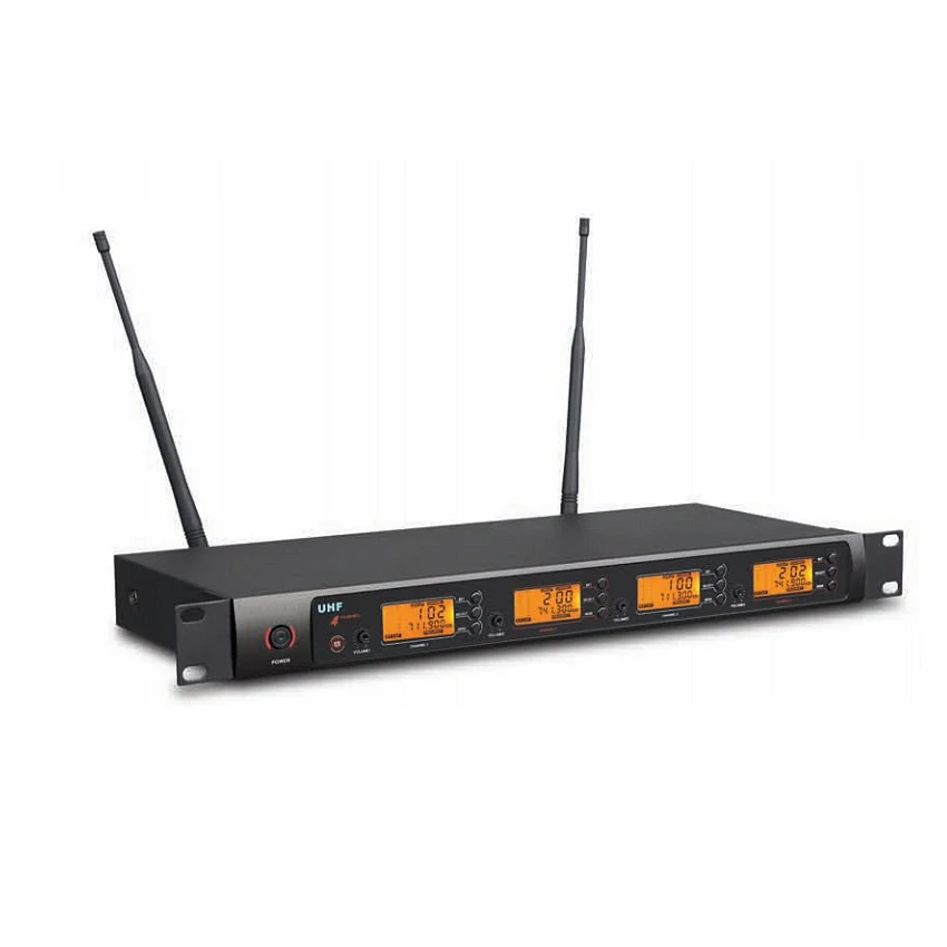 Bolymic Профессиональный 4-канальный PLL беспроводной микрофон с отворотом lavalier microfone