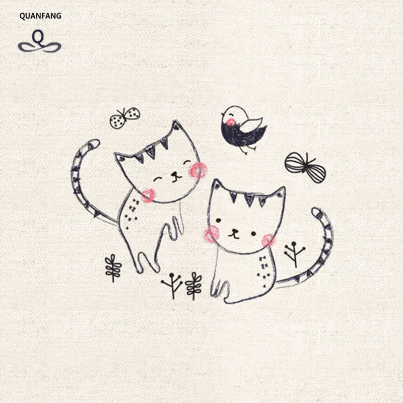 Окрашенная вручную хлопчатобумажная льняная ткань для сделай сам шитье