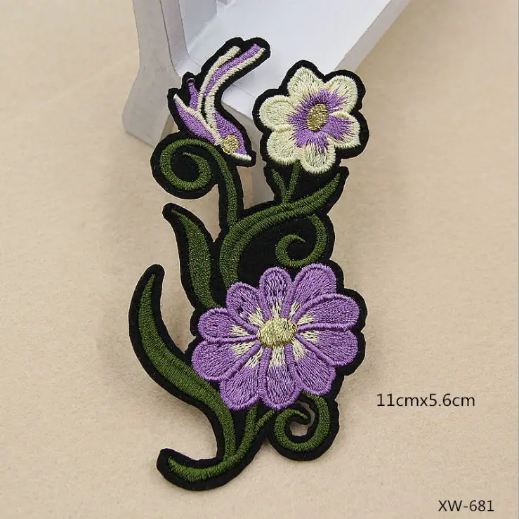 New arrival 10 pcs Flowers Embroidered patches iron on Jeans coat tshirt bag shoe hat Motif emblem accessory diy | Дом и сад