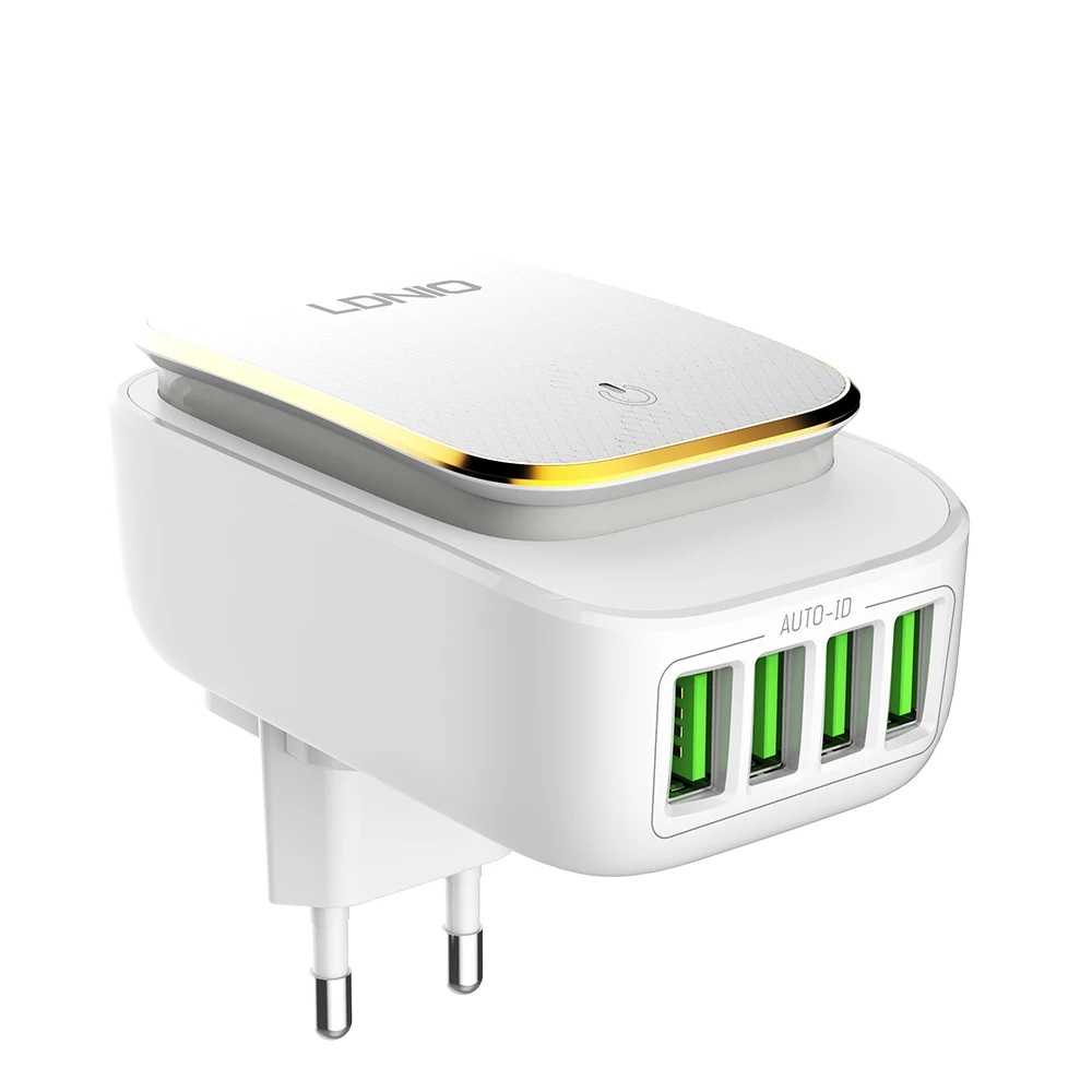 LDNIO A4405 4-портовый 4.4A (макс.) 22 Вт EU USB зарядное устройство адаптер Светодиодная
