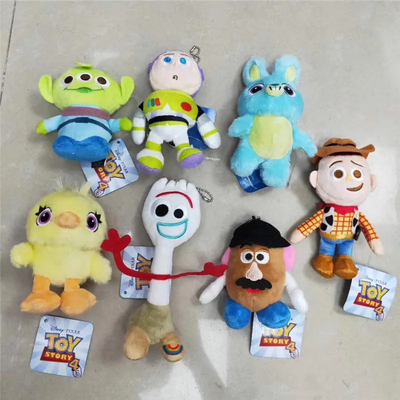 8 шт./лот История Игрушек 4 Forky Bunny Alien Woody Mr. Potato Head мягкие игрушки куклы мультфильм