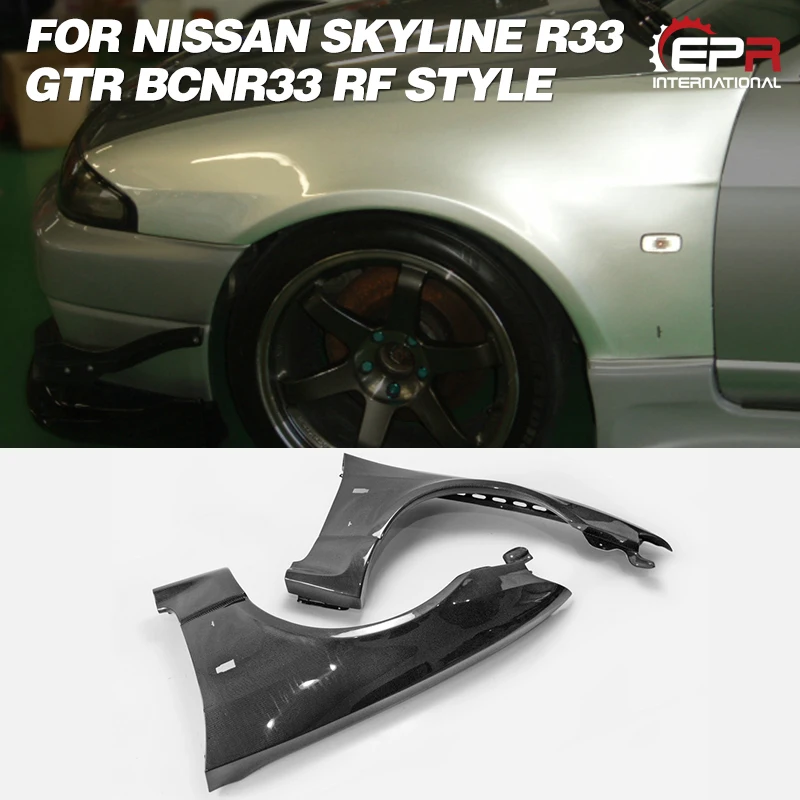Углеродное крыло для Nissan Skyline R33 GTR BCNR33 RF стиль углеродное волокно переднее