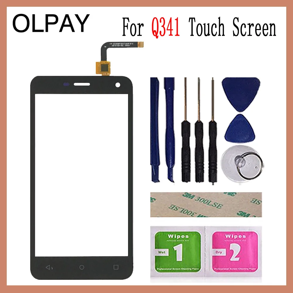 OLPAY 5,0 ''Переднее стекло для телефона Micromax Q341 Q 341 сенсорный экран Сенсорная панель дигитайзер стекло Инструменты клейкая+ салфетки