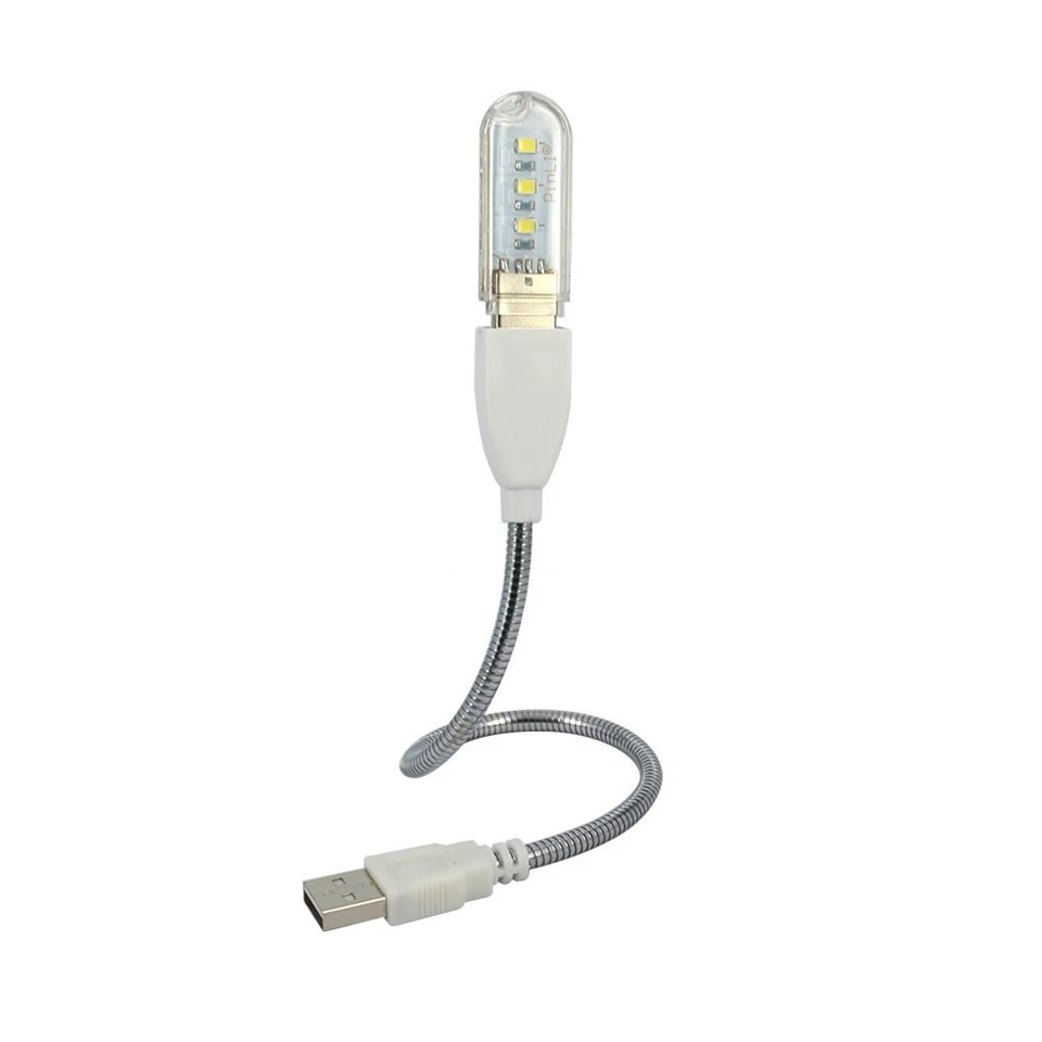 Мини Мобильная мощность USB Светодиодная лампа DC5V 3/8 светодиодов для кемпинга
