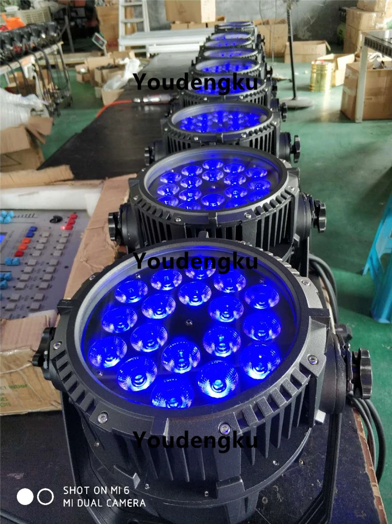 Уличный светодиодный прожектор IP65 18x18 Вт 6 в 1 RGBWA + UV водонепроницаемый