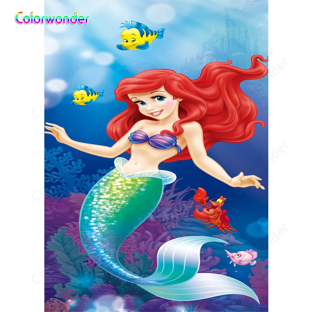 Виниловый Фотофон Colorwonder 5x7 для фотосъемки с русалочкой принцессы днем рождения