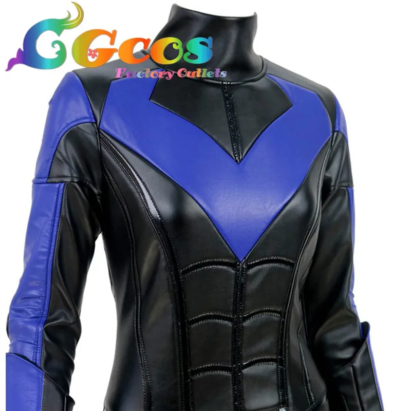 CGCOS Batman: Arkham City Nightwing женский стиль Косплей PU Модный комбинезон для взрослых