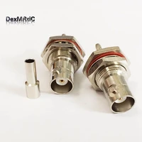 1pc bnc female jack nut rf coax connector crimp rg316rg174lmr100 for straight nickelplated new wholesale