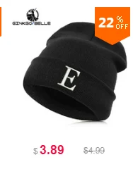 Beanie Hat Skullie Cap Slouchy Winter Embroidery Punk Cool Men Women Boy Girl Teens Street Dance- Alphabet H Name Abbreviation