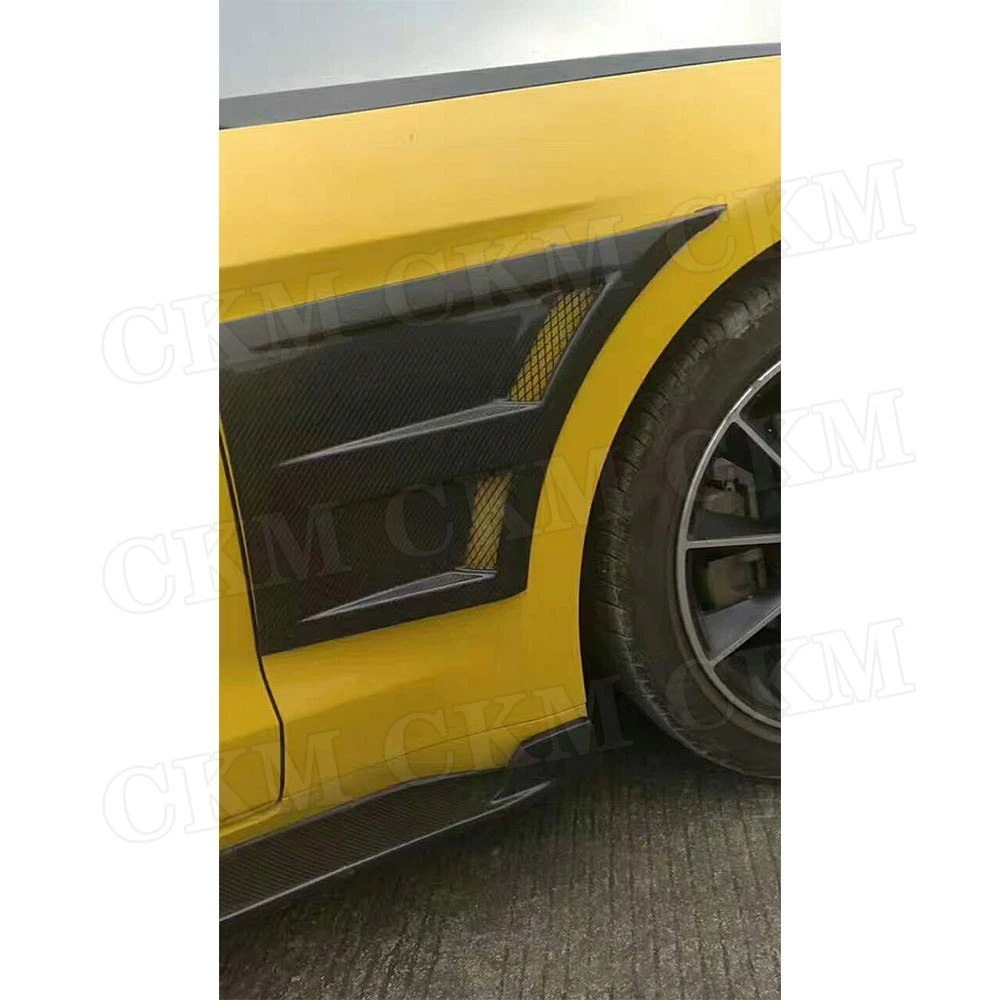 2 шт./компл. углеродное волокно боковое крыло ребристая отделка для Ford Mustang Coupe