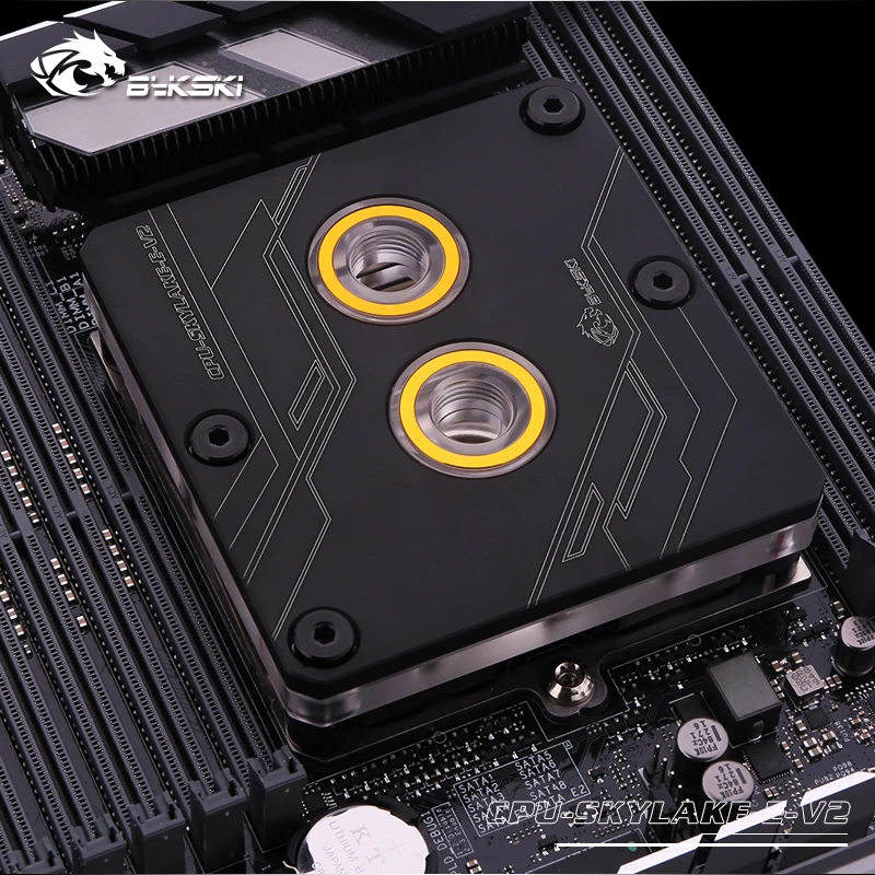 Блок питания для ЦП Bykski Intel LGA3647/SKYLAKE Черный квадрат без светильник кулер воды с