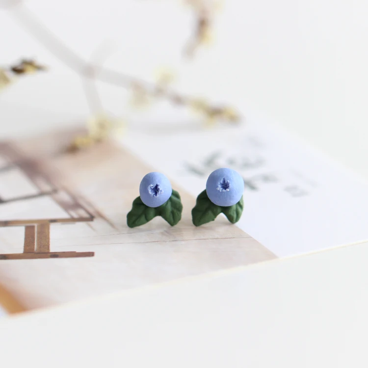 Женские Модные Оригинальные милые керамические серьги-гвоздики ручной работы с