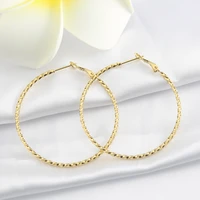 innopes korea fashion classic gold twisted hoop earrings for women stainless steel piercing bright star earrings part