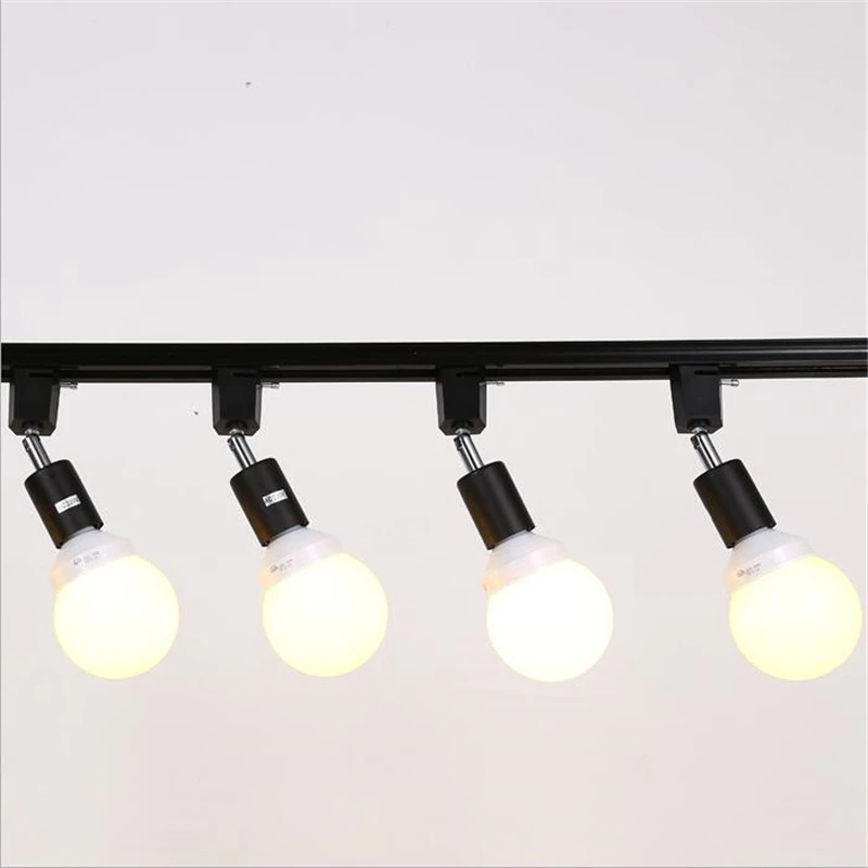 

10pcs Modern led E27 lamp holder track lights with 9W led bulb ac110-240v Beam angle can be adjusted for Family,shop, exhibition