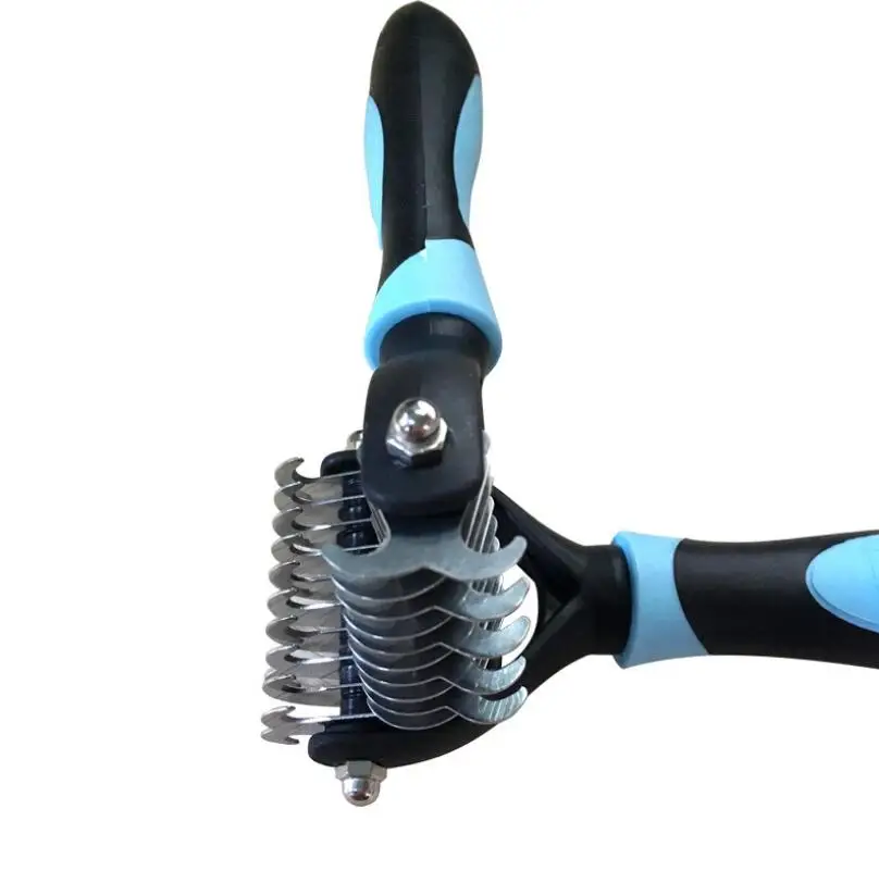 Расческа LISM из нержавеющей стали для домашних животных двусторонняя щетка