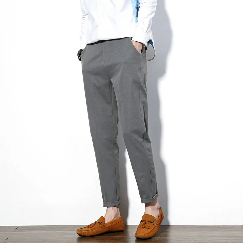 Новинка 2017 мужские шикарные простые брюки в западном стиле для выращивания