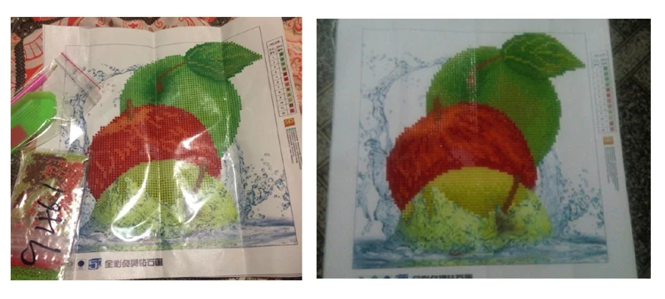 3D diy Алмазные вышитые фрукты красное яблоко diy Алмазная картина домашний декор Алмазная maosic Вышивка крестиком Картина стикер на стену