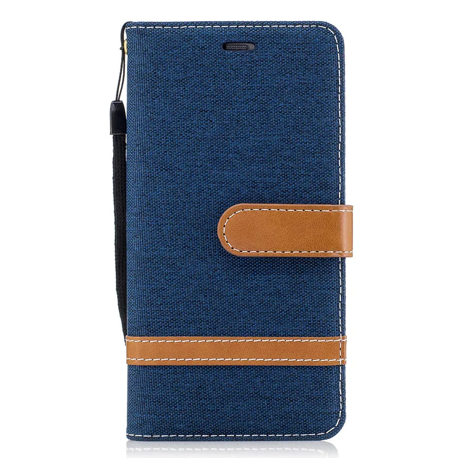 Кожаный флип чехол Desyner Denim смешанных цветов для huawei P10 / Plus Lite кожаный с подставкой