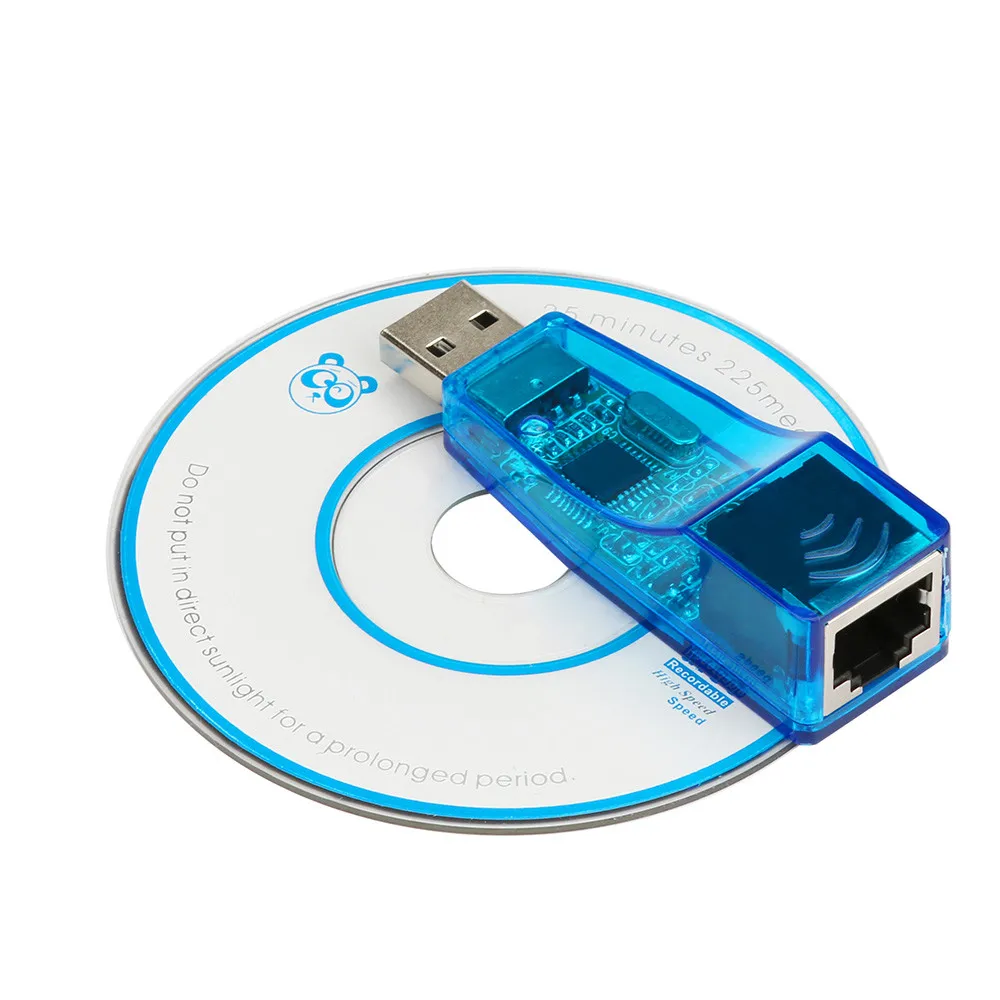 Лидер продаж 2017 сетевая карта USB 2 0 к LAN RJ45 Ethernet 100 Мбит/с адаптер синего цвета для