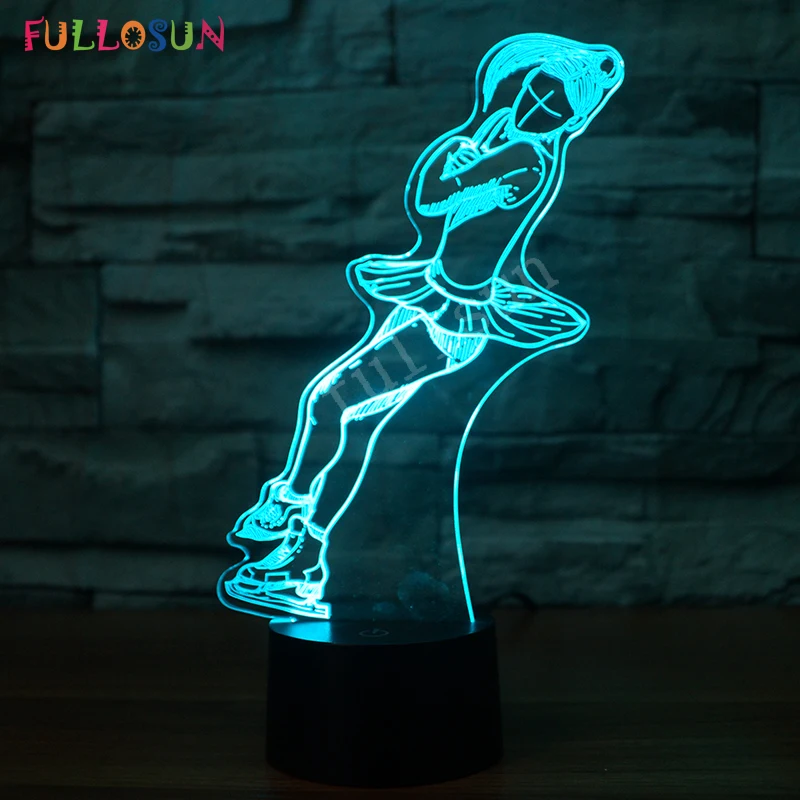 Фигурное катание светодиодный ночник спортивная серия 3D лампа Bulbing Touch цветная