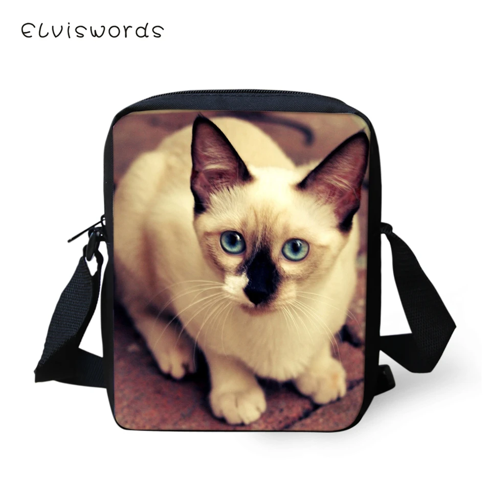 ELVISWORDS модные женские сумки мессенджеры с милым животным узором через плечо