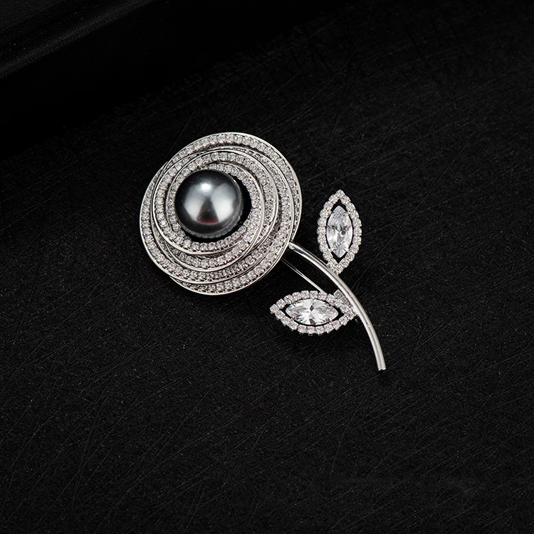 Высокое качество с жемчужным бантом Броши для Платья женщин шарф Булавки