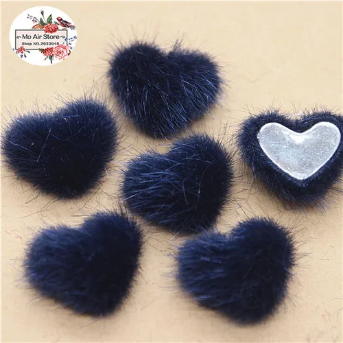 deep blue 50pcs 50 шт 16 мм плоская с оборота ткань покрытая пуговицами сердце домашний сад ремесла Кабошон Скрапбукинг DIY 16 мм - Цвет: deep blue 50pcs