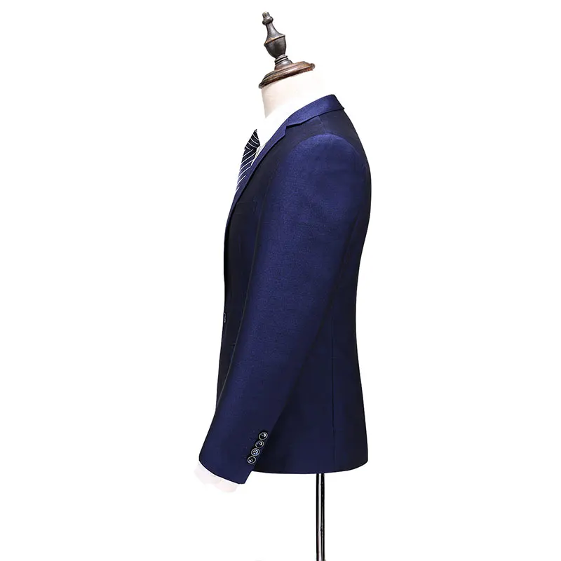 2019 spring High quality wool Slim Fit Men Suits Fashion classics suits Men's business wedding Suit (Jacket+Vest+Pants) | Мужская