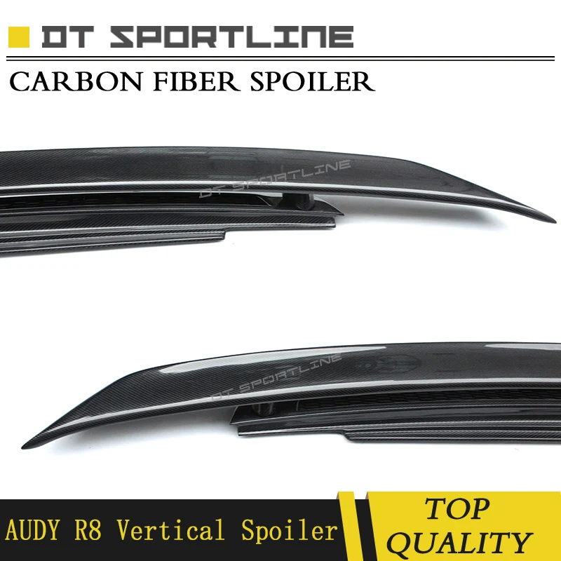 

Real Carbon Fiber Car Vertical Tail Wing for Audi R8 fits 2008 2009 2010 2011 2012 2013 2014 Auto Rear Truck Spoiler Decoration