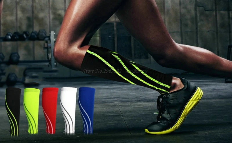 1 шт. сжатия дышащий баскетбол Поддержка гетры Велоспорт икры Legwarmer SocksShin