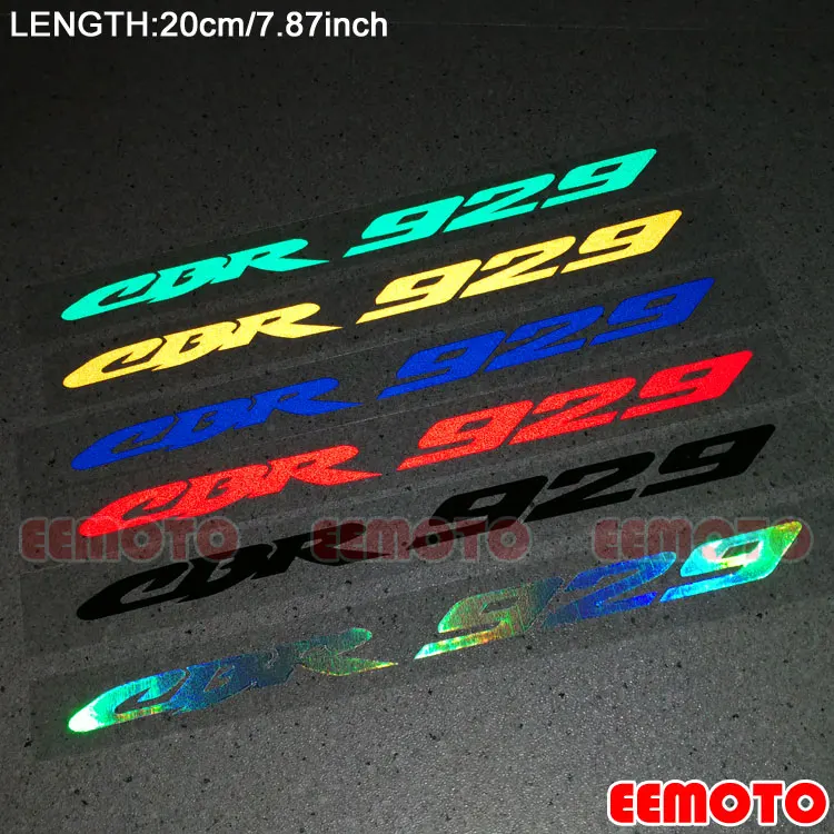 

Motorcycle wheels helmet Body Shell Tank Pad Motorbike Fairing Reflective Decals Stickers logo label for HONDA CBR929 CBR 929