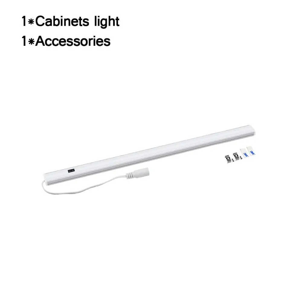 1Pcs LED Under Cabinet Light Hand Sweep Sensor Night lamp 12V Hand Wave LED Bar Light For Bedroom,Kitchen Closet,Wardrobe,Stairs,Path - Цвет: 1Pcs