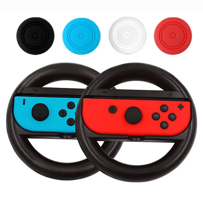 Черный Для Nintendo Switch ABS Руль Ручка подставка держатель левый и правый Joy-Con Joycon для Nintendo Switch NS NX контроллер колеса - Цвет: Черный