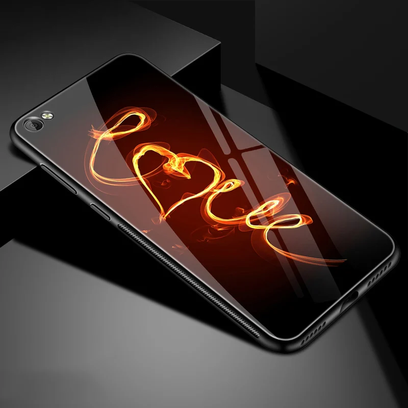 Роскошный для Xiaomi Redmi Примечание 5A чехол из закаленного стекла с твердым мягким краем для телефона для Xiaomi Redmi Примечание 5A силиконовый чехол 3d 5,5