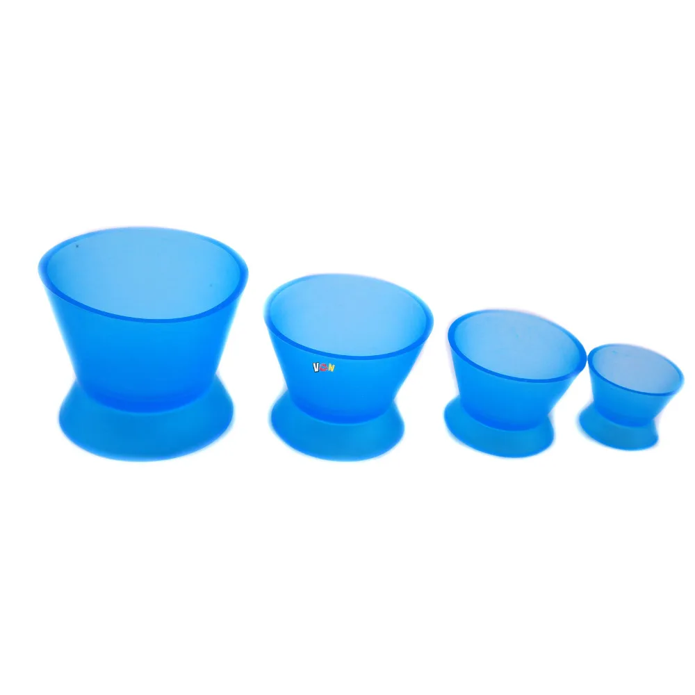 

4 size Blue Dental Lab Silicone Mixing Bowl Cup for Dental Clinic