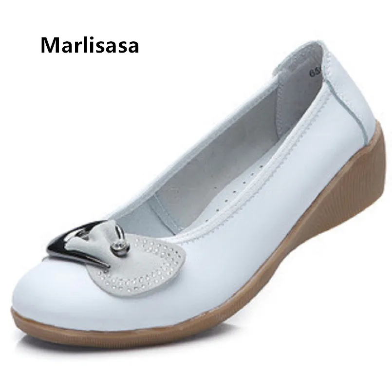 Женские Классические Кожаные Туфли Marlisasa F2132 Весенняя повседневная обувь без