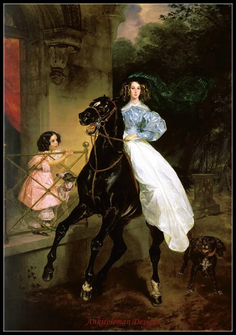 Needlework for embroidery DIY French DMC High Quality - Counted Cross Stitch Kits 14 ct Oil painting Lady Rider | Дом и сад
