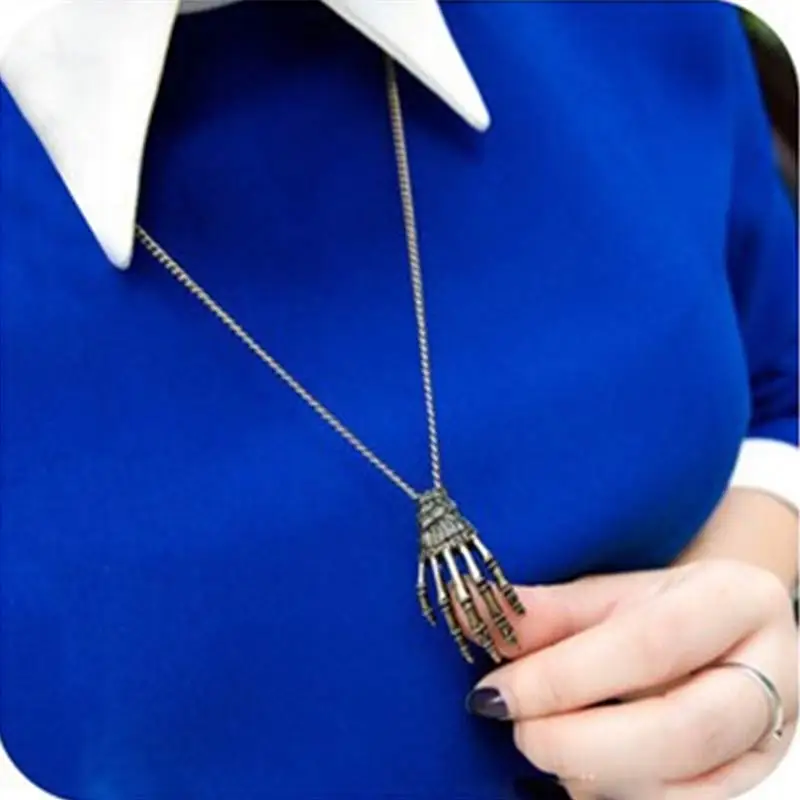 Винтажное ожерелье с подвеской из сплава цинка для женщин в стиле панк рок со